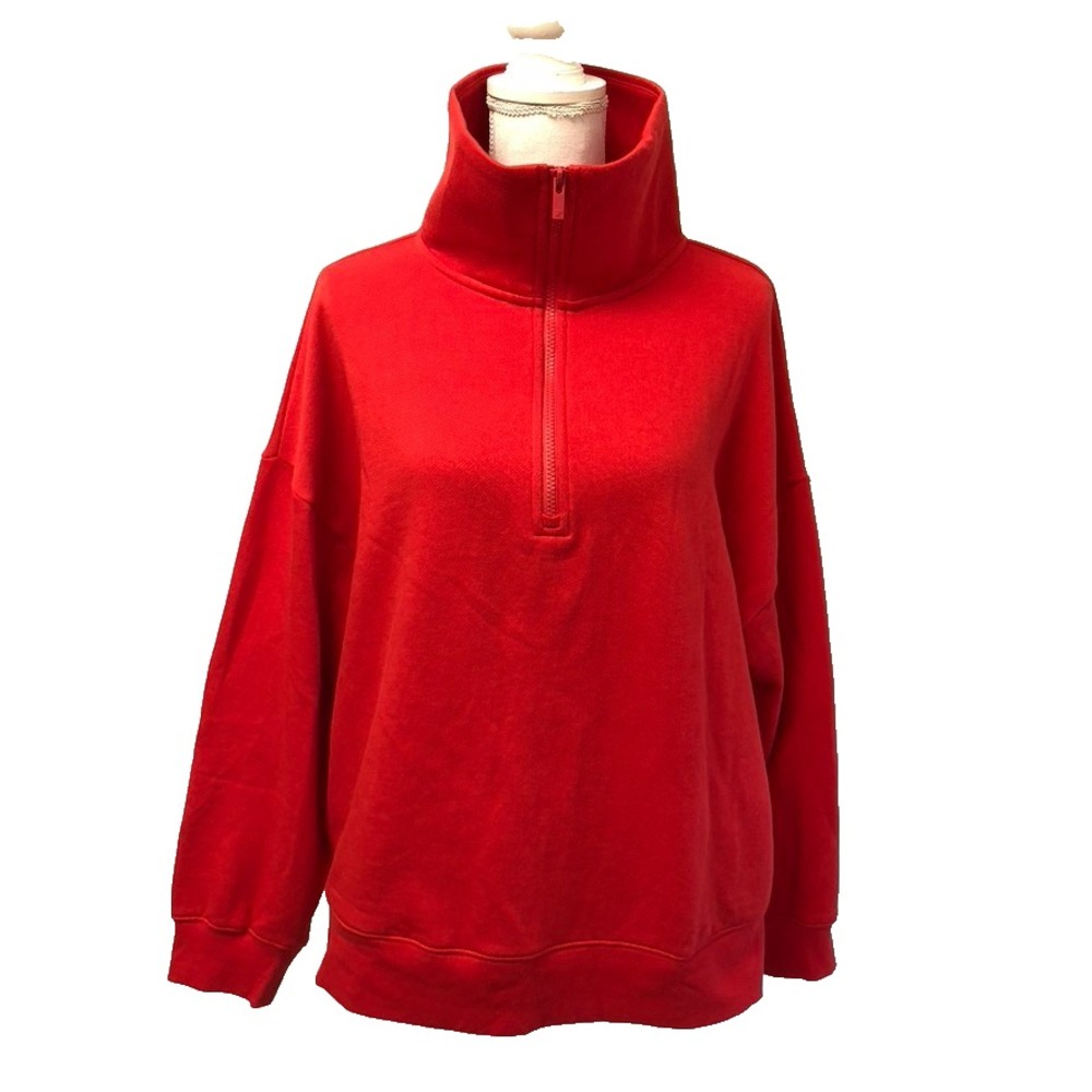 Pink Victorias Secret Sweatshirt Womens Large Red High Neck Comfort Lounge